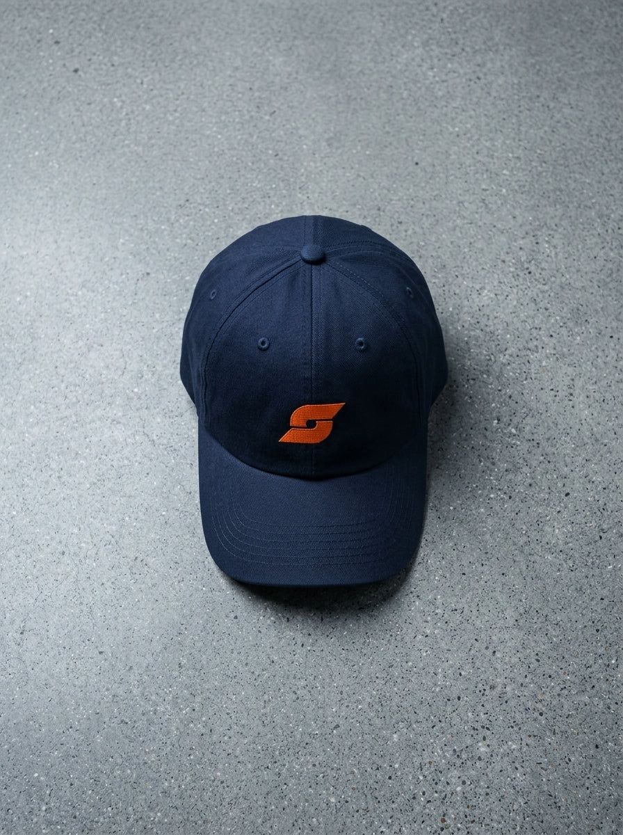6-panel curved brim cap — Commuter Flat Lay | Generated by Modelize