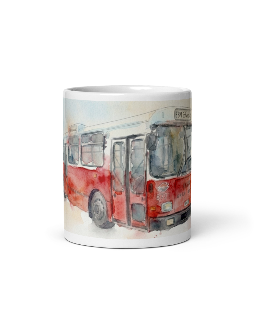 "LU200" Aquarell Tasse Eisenbahnmuseum Schwechat X Trainimals