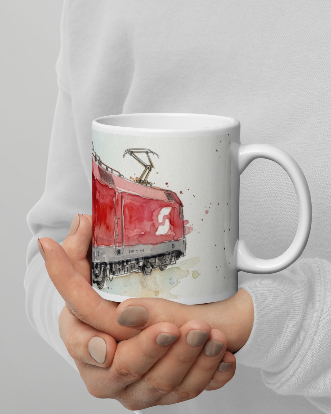 "Kraftpaket" Aquarell Tasse