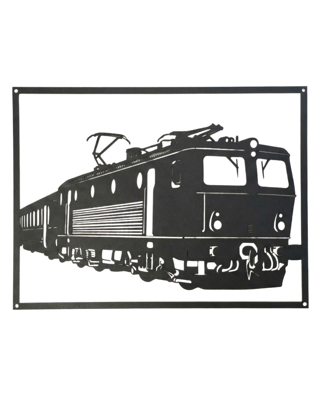 „Alpenstaubsauger“ Metall-Wandbild (40 cm) Schwarz