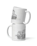 “Krokodil” Line-Art Tasse