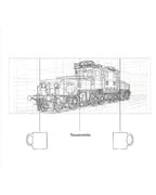 “Krokodil” Line-Art Tasse