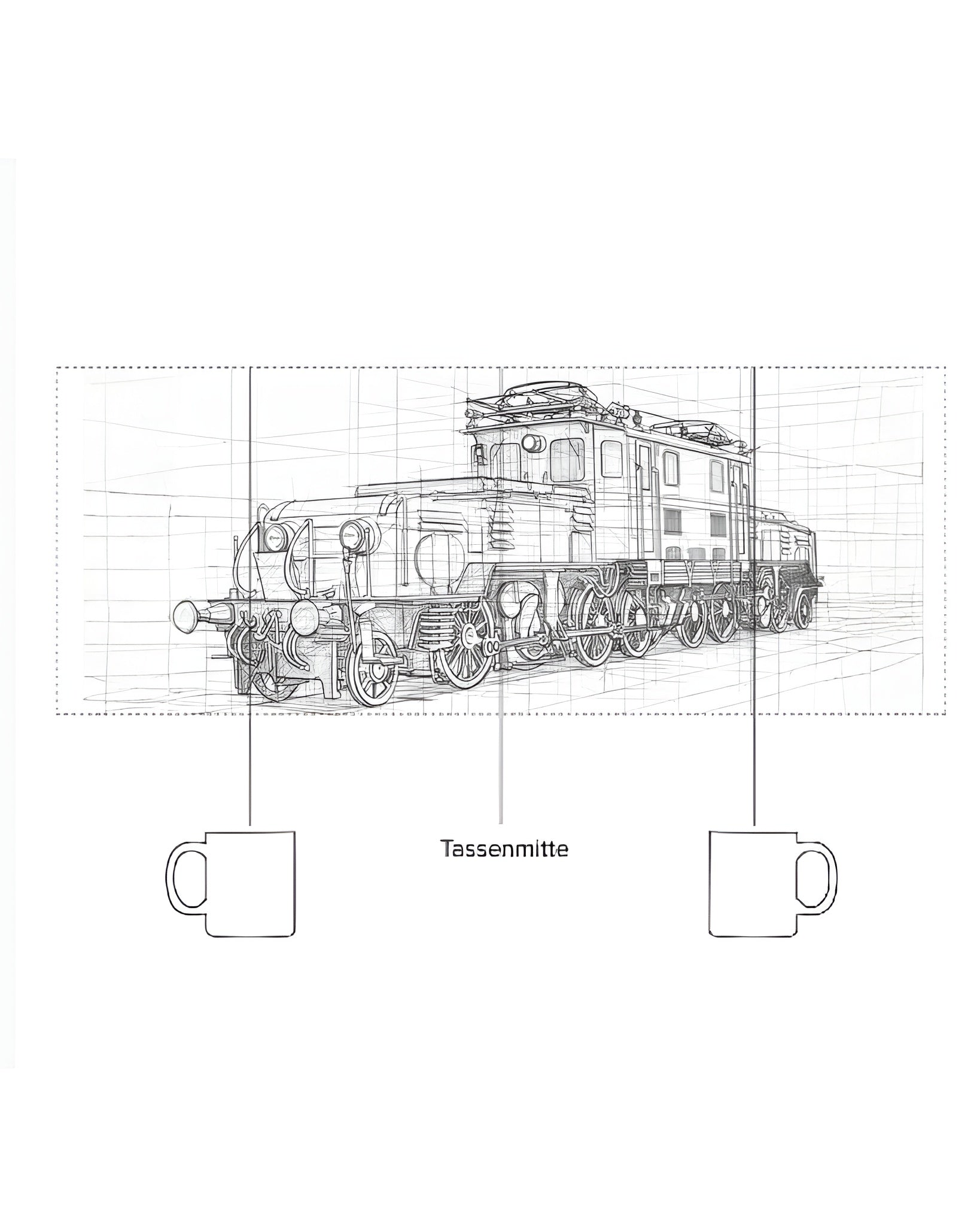 “Krokodil” Line-Art Tasse