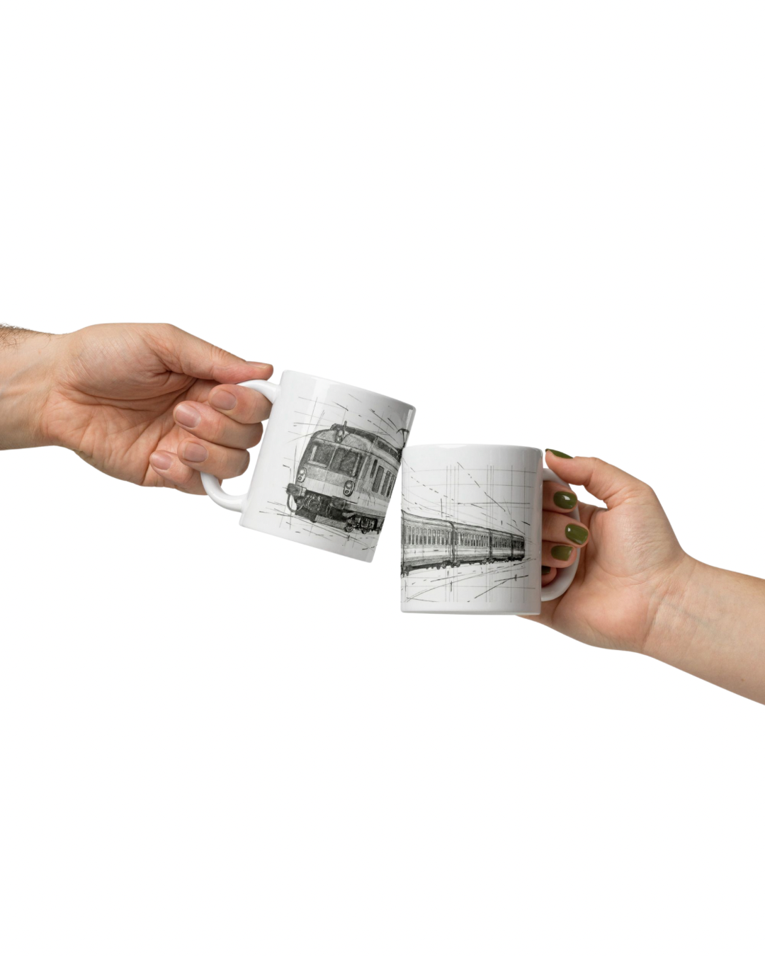 “Transalpin” Line-Art Tasse