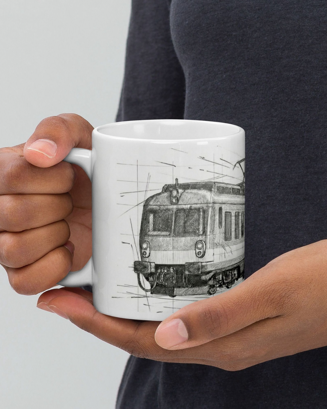 “Transalpin” Line-Art Tasse