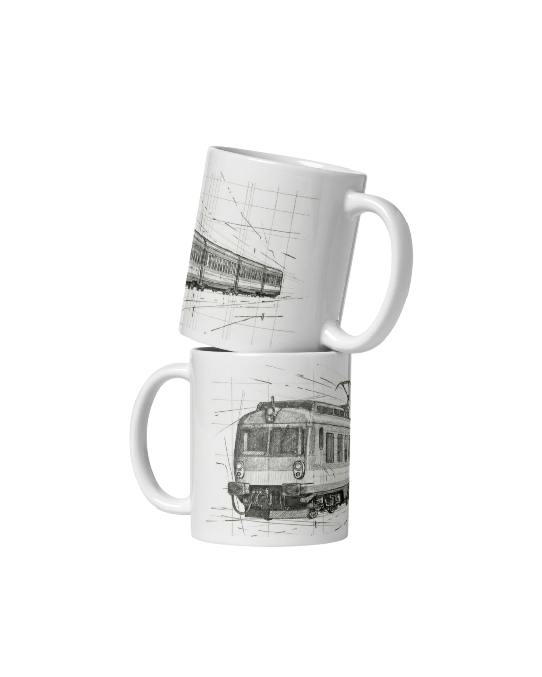 “Transalpin” Line-Art Tasse