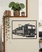„Alpenstaubsauger“ Metall-Wandbild (40 cm) Schwarz