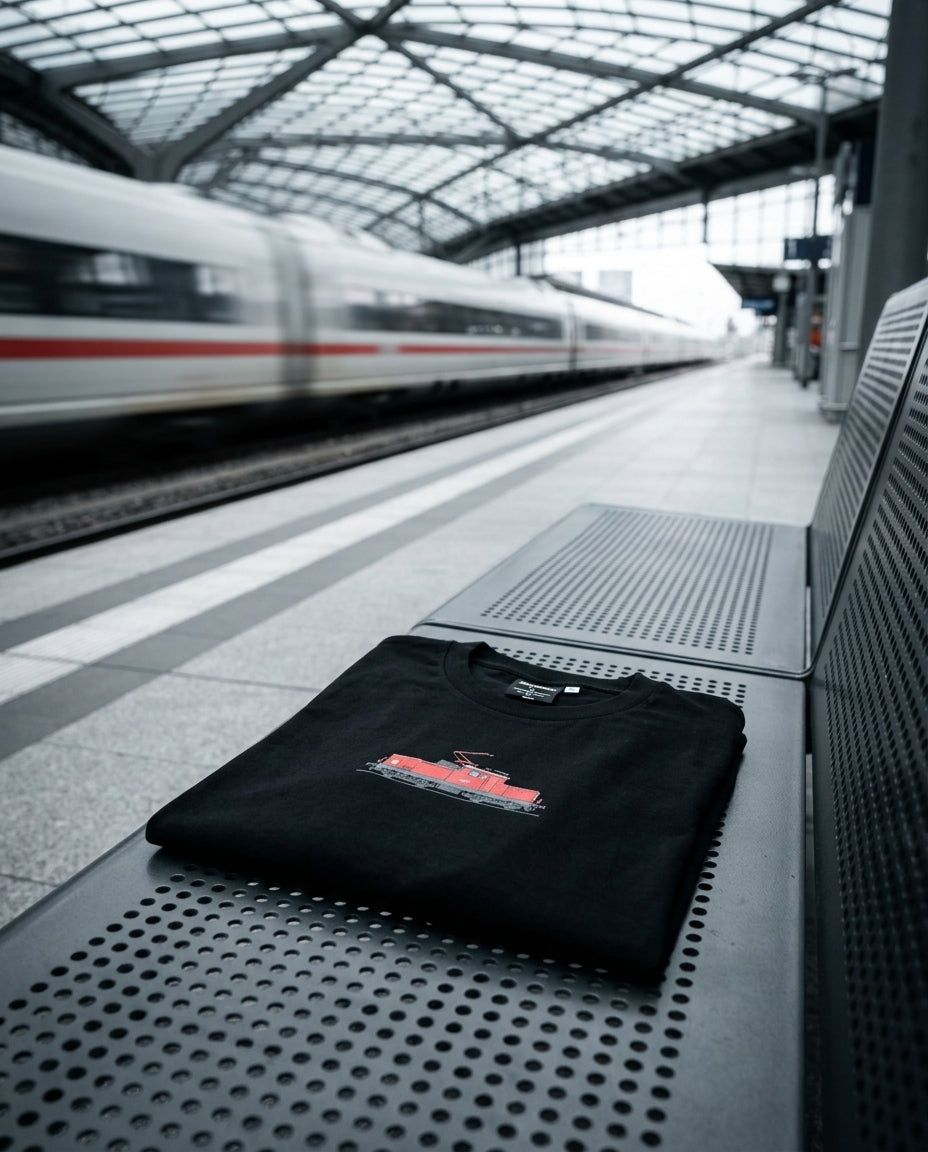 Short-sleeve t-shirt — Station Platform Lifestyle | Generated by Modelize