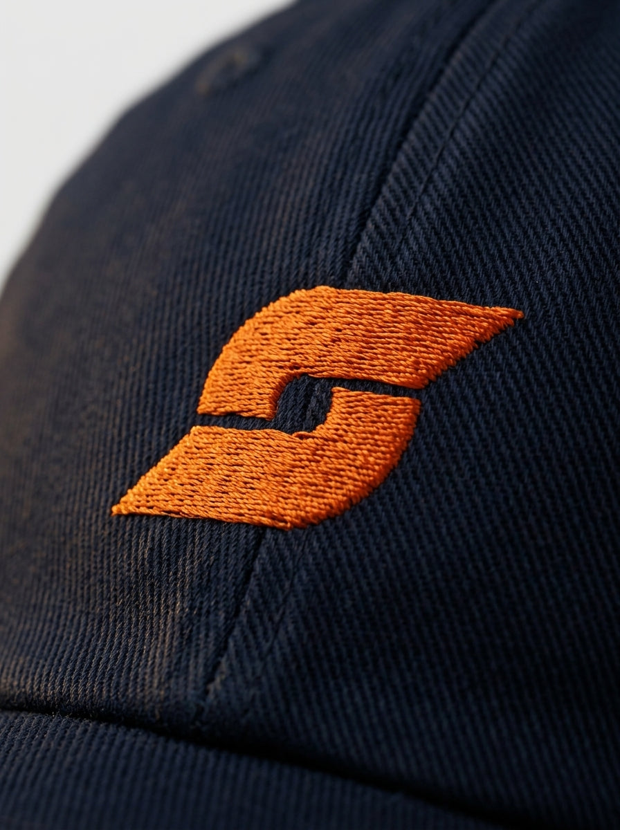 6-panel baseball cap — Embroidery Detail | Generated by Modelize