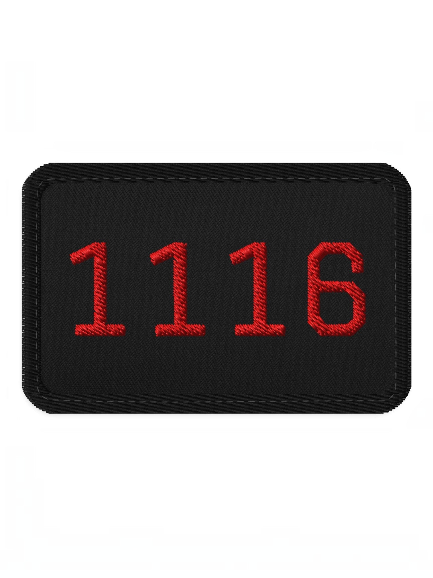 Trainimals 1116 Kraftpaket Klett-Patch in Schwarz mit roter Stickerei aus Twill-Gewebe