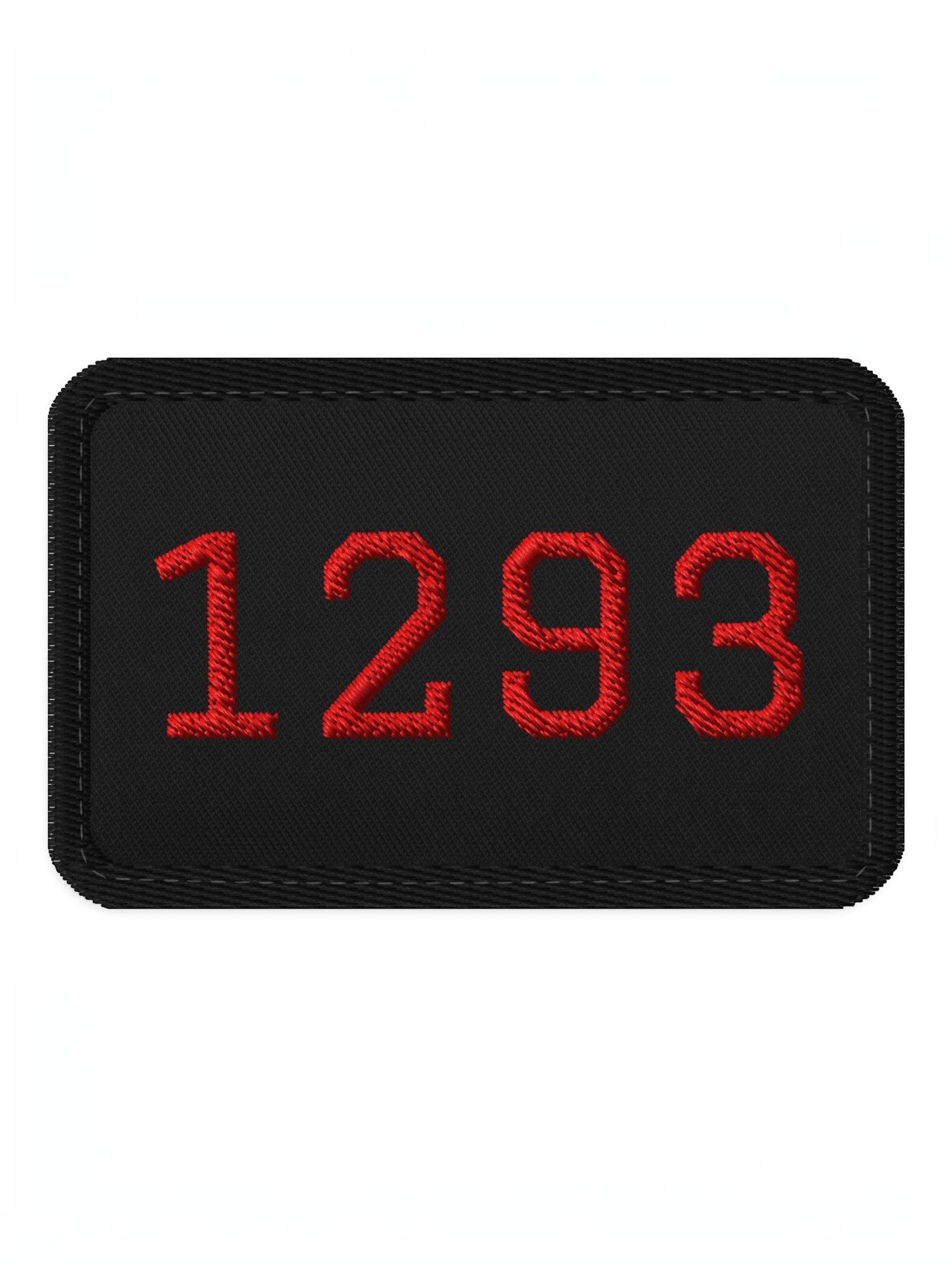 Trainimals 1293 Vectron Klett-Patch in Schwarz mit roter Stickerei aus Twill-Gewebe für Rucksäcke und Jacken
