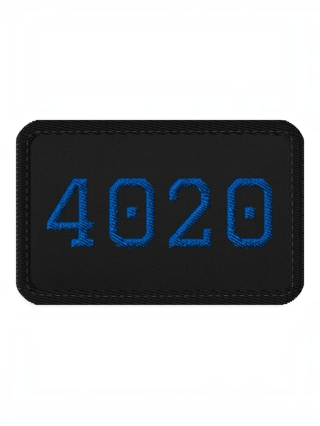 Trainimals 4020 Wiener Klassiker Klett-Patch in Schwarz mit blauer Stickerei aus Twill-Gewebe