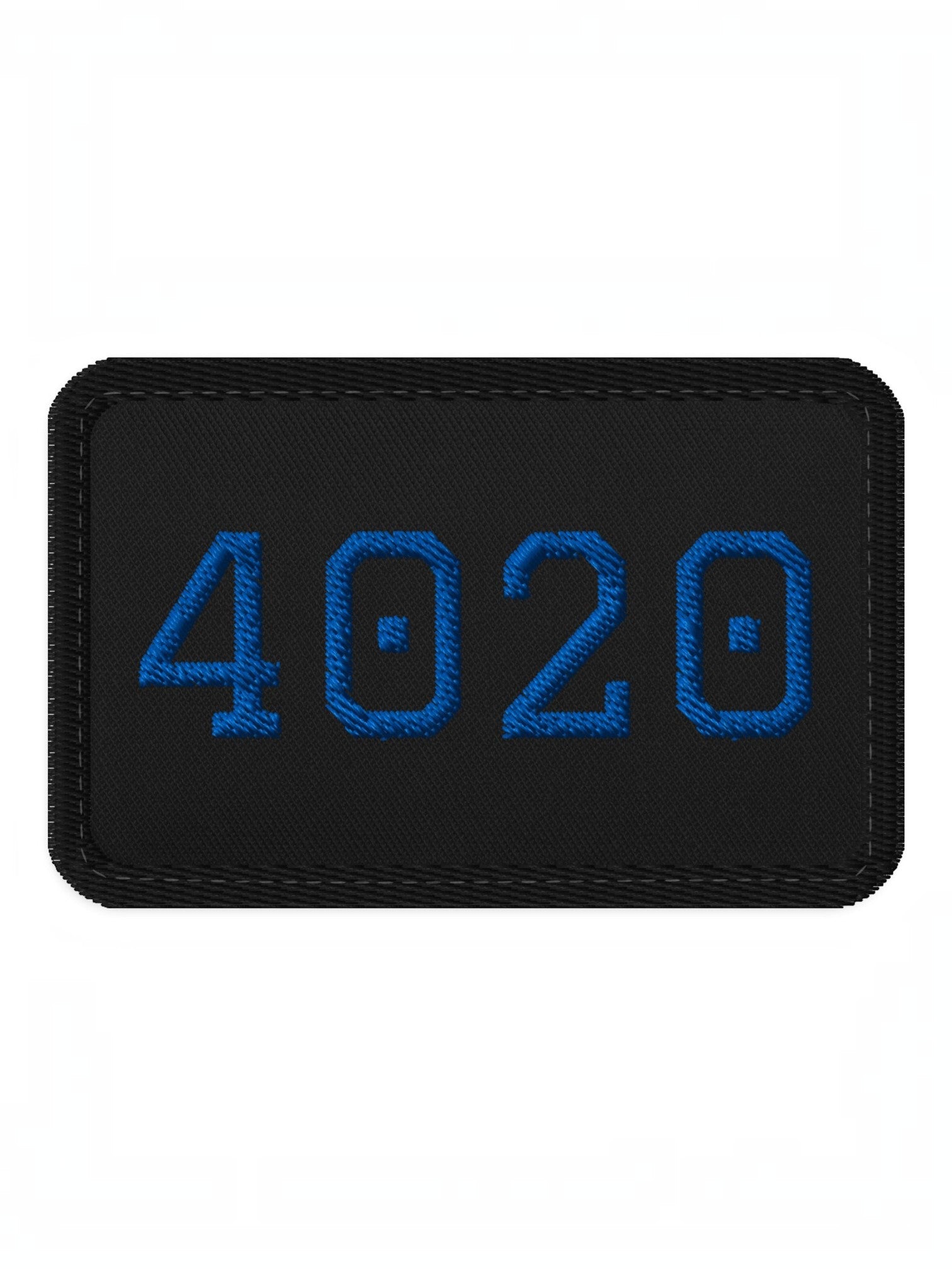 Trainimals 4020 Wiener Klassiker Klett-Patch in Schwarz mit blauer Stickerei aus Twill-Gewebe