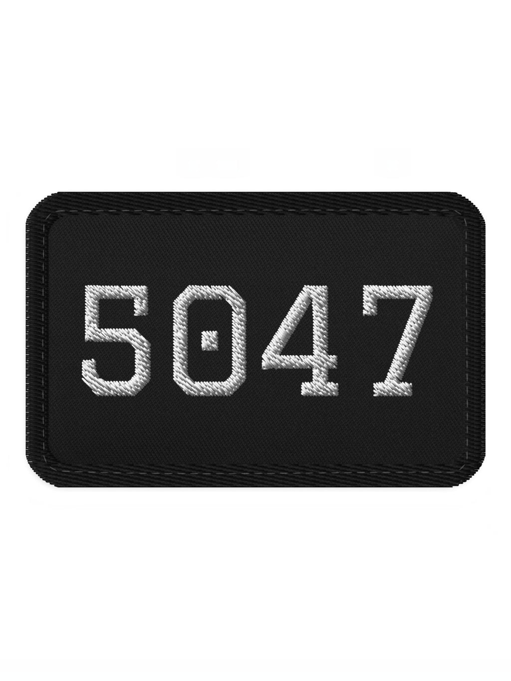 Trainimals 5047 Nebenbahnretter Klett-Patch in Schwarz mit weißer Stickerei aus Twill-Gewebe