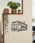 Trainimals Alpenstaubsauger Metall-Wandbild, schwarze Lokomotive Silhouette, 30 cm, für Eisenbahnfans
