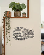 Trainimals Wiener Klassiker Metall-Wandbild, Silhouette der Baureihe 4020, schwarz, 30 cm